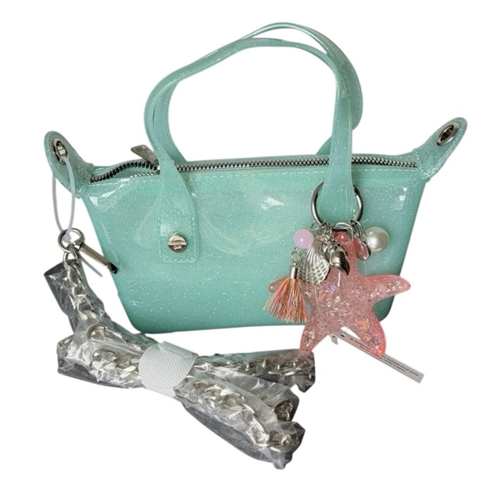 *NWT* Mini Glitter Jelly Bag Madden Girl - Mint - Picture 1 of 1